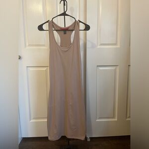 Hot Kiss Tan Sleeveless Midi Dress